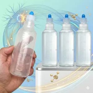 국산 투약병 200ml 눈금 계량 공병 소분용 액체보관 플라스틱 용기 4개입 세트