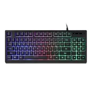 앱코 HACKER K150 텐키리스 레인보우 LED 게이밍 멤브레인