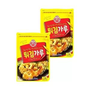 오뚜기 식재료 가정용 홈쿡 대용량 식자재 튀김가루 튀김가루 1kg 2개