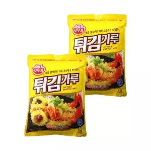 오뚜기 건강한 홈쿡 납품용 고소한 안주 튀김가루 튀김가루 1kg 2개