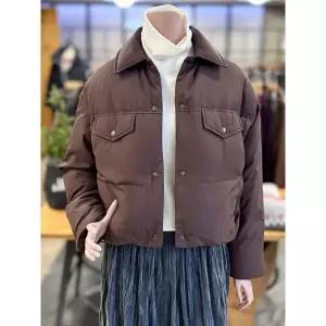 올앤선드리 셔츠 카라 숏 덕다운 점퍼 A5W9F803