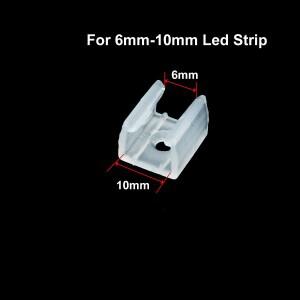 6mm LED 스트립 고정 클립 홀더 커넥터 액세서리 2835 네온 라이트 220V  COB 플라스틱