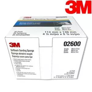 3M 02600 소프트백 샌딩스펀지 마이크로파인 낱장판매 3M 02600