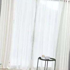 (다올)소프트 핀형 커튼 대형 긴창 화이트 쉬폰
