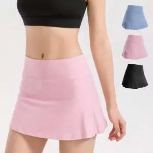 [옷자락]여자 필라테스 폴댄스 A라인 스판 미니 스커트