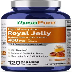 누사 로얄 젤리 캡슐 400mg 120 채소 변형 없음 유제품