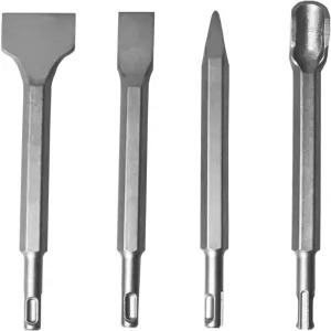YOSIGHT 4Pcs SDS-Plus 로터리 해머 끌 세트 - 뾰족한 끝 20mm 및 평평한 칼날 스케일링 콘크리트 벽돌