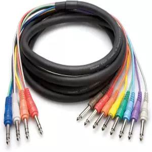 Hosa STP-802 삽입 스네이크 1/4인치 TRS에서 듀얼 TS 6.5피트
