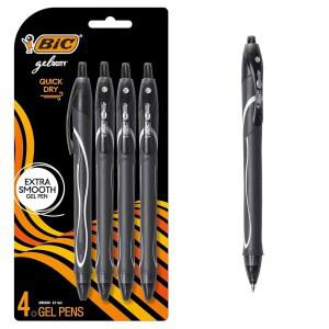 BIC 젤로시티 퀵드라이 블랙 젤펜 0.7mm 리트랙터블 4개