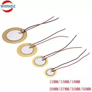 20 개 압전 피에조 세라믹 웨이퍼 플레이트 사운 더 센서 직경 2MM/5MM/8MM/20MM/27MM/35MM/50MM 부저