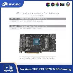 Asus TUF RTX 3070 Ti 8G 게이밍 풀 커버 GPU 수냉 쿨러 NAS3070TITUFX용 Bykski 블록