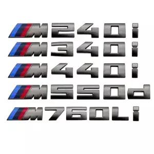 BMW M 5.5cm 스티커 M135I M240D M340I M550D M440D M135D M760LI M140D 개조 디지털 배기량 표시 표준 ABS