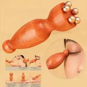 눈 마사지 도구 얼굴 마사지기 나무 황동 작은 연꽃 관리 바디 스파 미용 지압