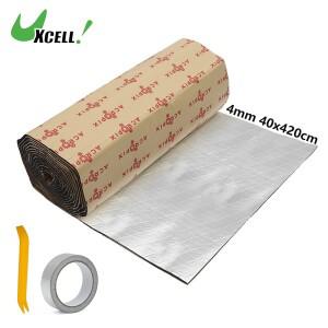 UXCE 4mm 18sqft 40x420cm 사운드 데드닝 자동차 알루미늄 호일 폼 열 댐핑 패드 범용 음향 절연 매트 1 롤