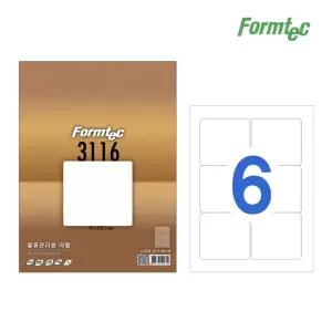 폼텍 물류관리용 라벨지 LS-3116 6칸 100매 A4