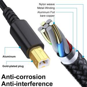 LAIHONEN USB B-USB C USB A 프린터 케이블 유형 C 프린터 코드 Yamaha casio 디지털 피아노 Dj 컨트롤러