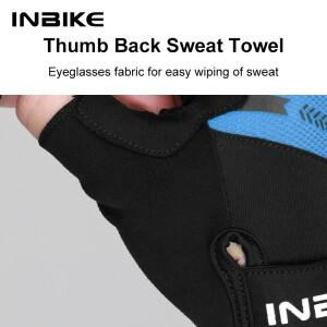 INBIKE 새로운 MTB 사이클링 장갑 반 손가락 자전거 장갑 Anti-Slip 충격 흡수 패딩 도로 자전거 자전거 장