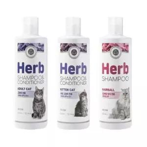 (성묘용)펫퍼스 허브 캣 샴푸린스 300ml/반려묘/캣샴푸/보습/윤기/피부/고양이/목욕/샤워/세정/모발보호