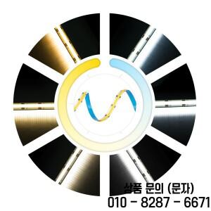 FCOB CCT LED 라이트 스트립 640 고밀도 플렉시블 10mm 조명 RA90 2700K~6000K 선형 디밍 가능 DC12V