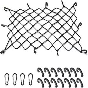 쿠 카고 네트 47인치 x 36인치 6mm 번지 코드 3인치 그리드 메시 14 가 달린 오토 루프 다운
