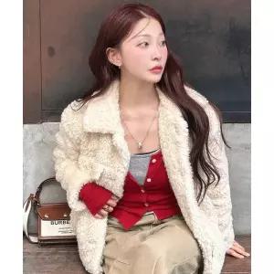 체이스컬트 여성 보아 카라 반코트오트밀 440609