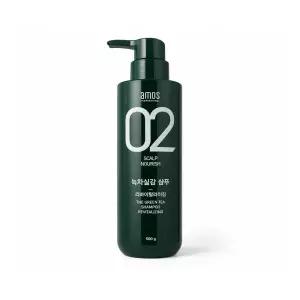 아모스 녹차실감 리바이탈라이징 산뜻한 타입 지성 샴푸 500g X 2개