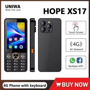UNIWA HOPE XS17 4G 터치스크린 키패드폰 안드로이드 8.1 듀얼심 3.5인치 2GB 램+16GB 롬 2500mAh 배터리