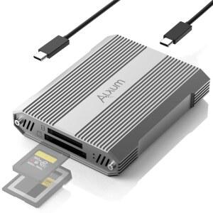 CFExpress 타입 A 및 SD4.0 듀얼 슬롯 메모리 카드 리더 10Gbps USB 3.2 Gen 2 Type CF Express 어댑터 포터블 in 1 C Windows / Mac Linux Android와 호환 가능