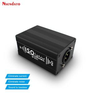듀얼 채널 6.5 XLR 믹서 밸런스드 오디오 신호 아이솔레이터  전류 소음 제거 시스템용