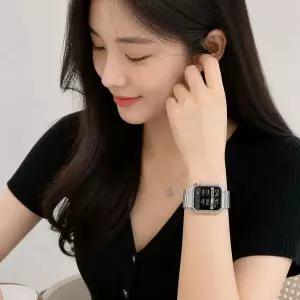 메탈 스트랩 밴드 4컬러 루프 체인 10 9 8 7 6 5 se2 울트라 스마트워치