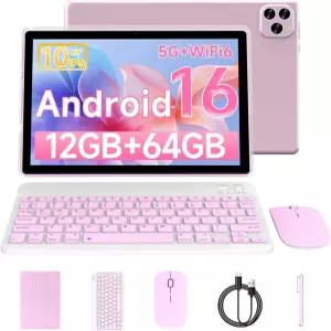 바이롤리니아 태블릿 안드로이드 16 10인치 12GB RAM+64GB ROM/ 1TB 확장형 1280 * 800 HD 터치스크린 5G