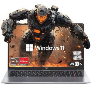 KAIGERR 2025 게이밍 노트북 AMD Ryzen 7 5700U8C / 16T 최대 4.3GHz가 장착된 15.6인치 컴퓨터 16GB RAM 512GB NVMe SSD 윈도우 11 라데온 RX 베가 8 WiFi