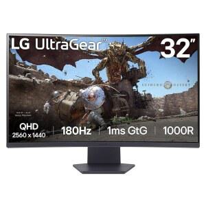 LG 32GS60QC-B 울트라기어 32인치 커브드 게이밍 모니터 QHD (2560X1440) 180HZ 1MS 1000R AMD 프리싱크 HDR10 HDMIX2 디스플레이포트 무경계 디자인 블랙 스태빌라이저 DAS 크로스헤어 FPS 카운터