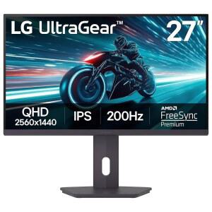 LG 27GS75Q-B 27인치 울트라기어 QHD(2560X1440) 게이밍 모니터 180HZ(O /C 200HZ) 1MS IPS NVIDIA G-SYNC 호환 AMD 프리싱크 HDR10 틸트 /높이 /피봇 스탠드 HDMI 디스플레이포트 블랙
