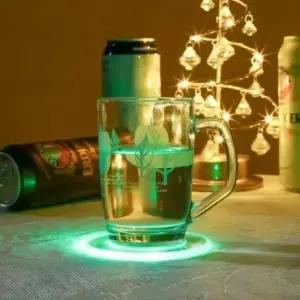 LED 컵받침 컬러 와인바 컵코스터 캠핑용품 10x10cm