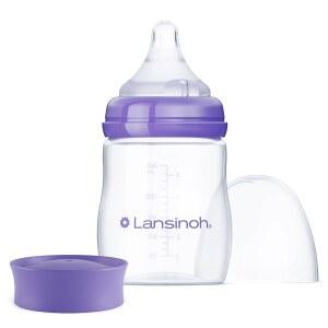 란시노 항콜릭 젖병 BPA 프리 플라스틱 5온스 1카운트 느린 흐름 젖꼭지사이즈 S 내추럴 웨이브 디자인의