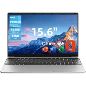 점퍼 노트북 12GB RAM 512GB ROM Office 3651 Year 6500Y 프로세서 15.6인치 컴퓨터 FHD IPS 화면 38Wh 배터리 스테레오 스피커 2개 USB3.0 * 2 HDMI BluetoothT5.0.