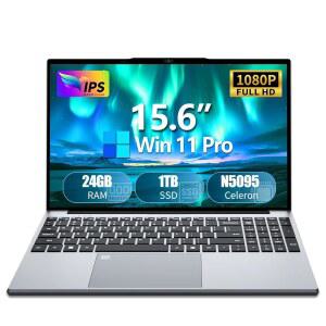 AVENKA 게이밍 노트북 15.6인치 컴퓨터 N5095 프로세서 24GB 1TB SSD FHD 1920 * 1080 디스플레이 지문 잠금 해제 백라이트 키보드 HDML 업무용 클리어런스 2025