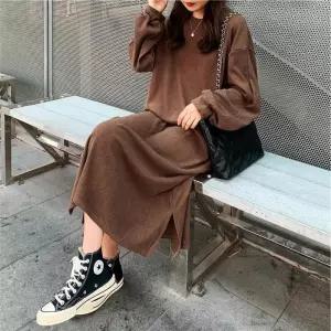 ONM 원피스 원피스 루즈핏 골지 데일리