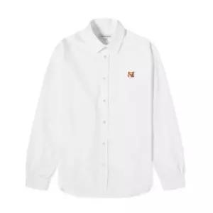 메종키츠네 폭스 헤드 클래식 셔츠 MM00409WC0026P100 WHITE DOM
