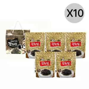 광천김 3대째 달인 콩가루 김자반 60g X5봉 10세트 BNS