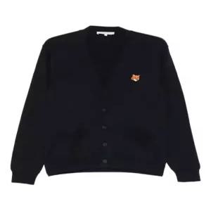25FW 메종키츠네 폭스 헤드 메리노 레귤러 가디건 PM00501KT11810413 CLASSIC NAVY DOM