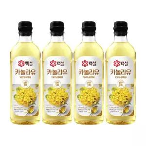 백설 카놀라유 900ml 4개