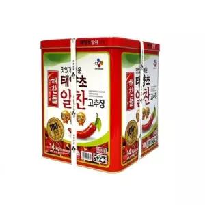 해찬들 캔 알찬고추장 태양초 14KG 고추장 해찬들 알찬 태양초 업소용