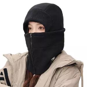 신상 남녀공용 지퍼 후드워머 모자 겨울 방한 넥워머