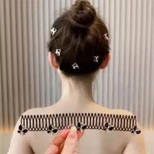 헤어소품 잔머리 클립집게 꽃장식 올림머리 똥머리 뒷머리 정리