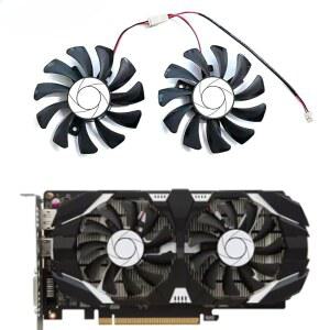 LTANDBR 75MM HA8010H12FZ GTX1050 GPU 쿨러 팬 교체용 MSI GTX 1050 2GT OC 1050Ti 4GT 비디오 카드 MELCO 2핀