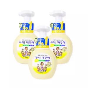 아이깨끗해용기 250ml 파우더향 3개 유아핸드워시 핸드워시 거품비누 손세정제
