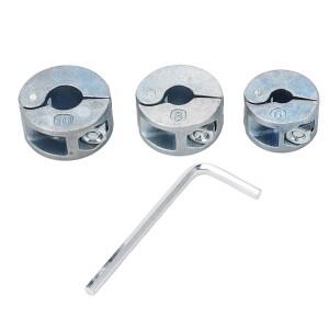 3PCS 6mm 8mm 10mm 드릴 비트 스토퍼 칼라 아연 합금 드릴링 깊이 스톱 링 (육각 렌치 포함) 드릴 비트 용