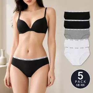 [Calvin Klein]캘빈클라인 여자속옷 삼각 비키니 팬티 5개세트 QP1094M-900